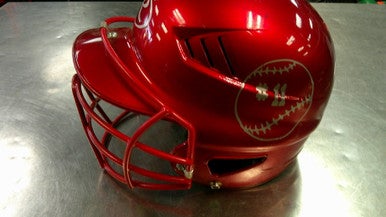 Used Rawlings COOL Batting Helmet w/Mask Red SM 11868-S000066157