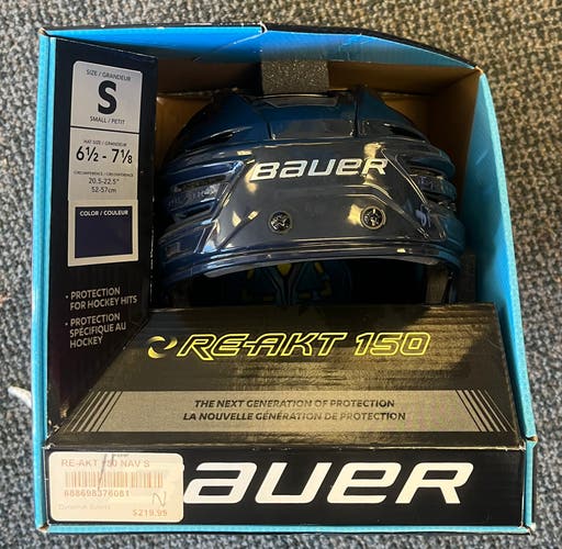 Navy Blue Small Bauer Re-Akt 150 Helmet (New)