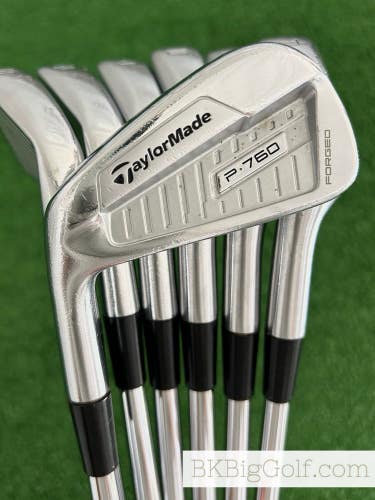 LH Taylormade P760 Forged Iron Set 4-P / Dynamic Gold 120 Stiff