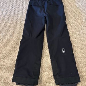 Black Unisex Youth Size 16 Spyder Ski Pants (Used)