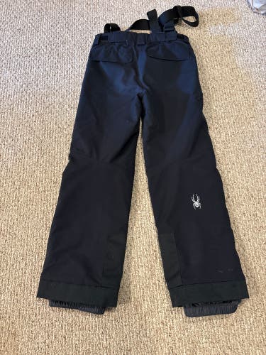 Black Unisex Youth Size 16 Spyder Ski Pants (Used)
