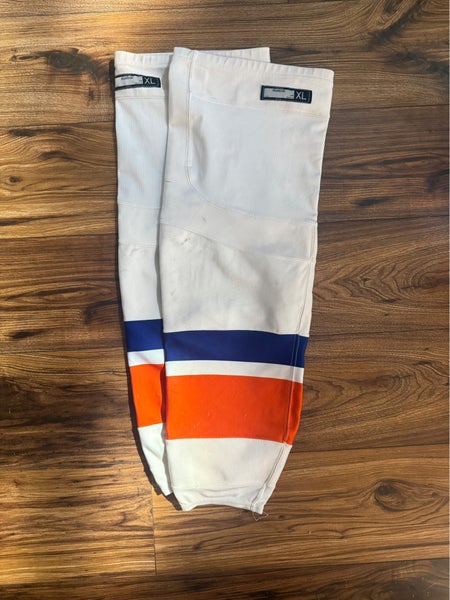 Pro Stock New Reebok XL New York Islanders White/Away Hockey Socks