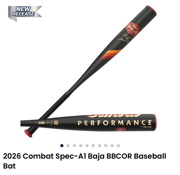 2026 Combat MFG Spec A1 Alloy BBCOR Certified Bat (-3) 30 oz 33" (New)
