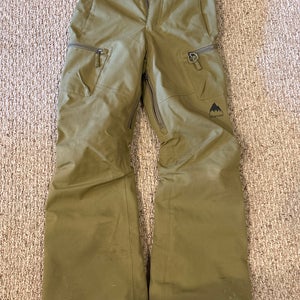 Green Unisex Youth Large Burton Ski Pants (Used)