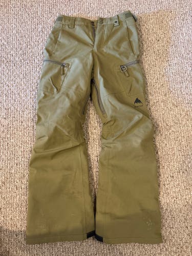 Green Unisex Youth Large Burton Ski Pants (Used)