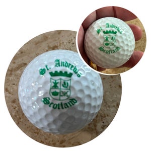 ST. ANDREWS GOLF LINKS - GREEN DOUBLE-SIDED LOGO’D GOLF BALL - NWOT!