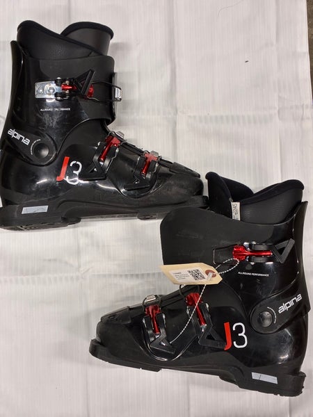Mondo 26 Kid's Alpina AJ3 Ski Boots (Used)