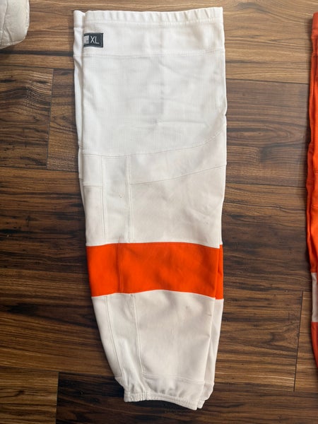 Pro Stock New Reebok XL Philadelphia Flyers White/Away Hockey Socks