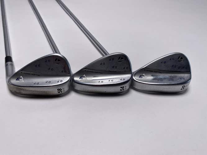 TaylorMade Milled Grind 3 Raw Chrome Wedge Set 50* 9 | 54* 11 | 58* 11 Mens RH