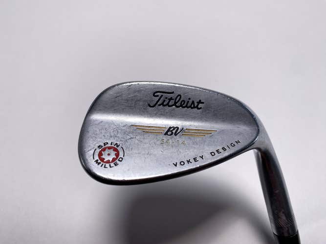 Titleist Vokey Spin Milled Chrome 2009 Sand Wedge SW 54* 14 Wedge Mens RH +1"