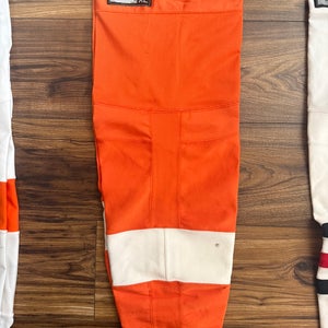 Pro Stock New Reebok XL Philadelphia Flyers Orange / Home Hockey Socks