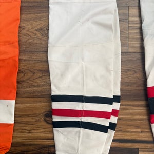 Pro Stock New Reebok XL Chicago Blackhawks White/Away Hockey Socks