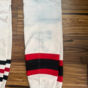 Pro Stock Reebok XL Ottawa Senators White/Away Hockey Socks