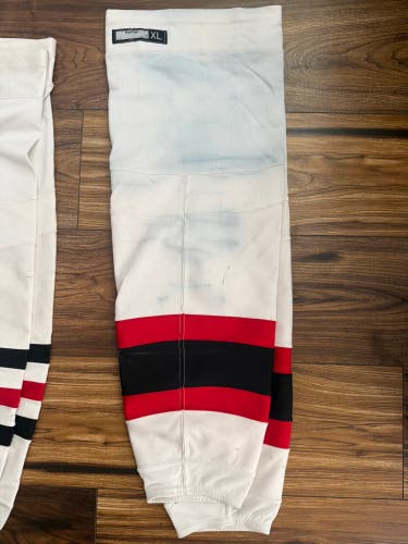 Pro Stock New Reebok XL Ottawa Senators White/Away Hockey Socks