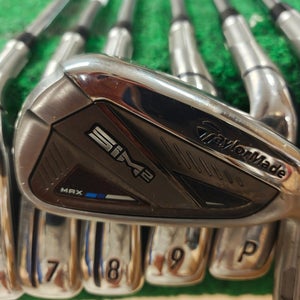 Taylormade Sim2 Max Golf Iron Set 5-PW,AW Iron Set Stiff Flex KBS MAX MT 85 Mint