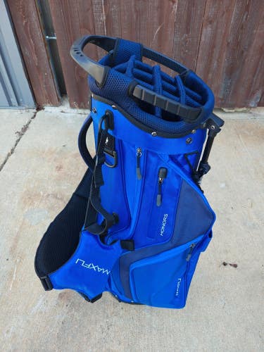 Maxfli Honors 14 Divider Dual Strap Golf Stand Bag Blue w Raincover NWOT