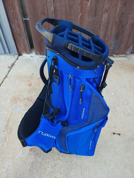 Maxfli Honors 14 Divider Dual Strap Golf Stand Bag Blue w Raincover NWOT