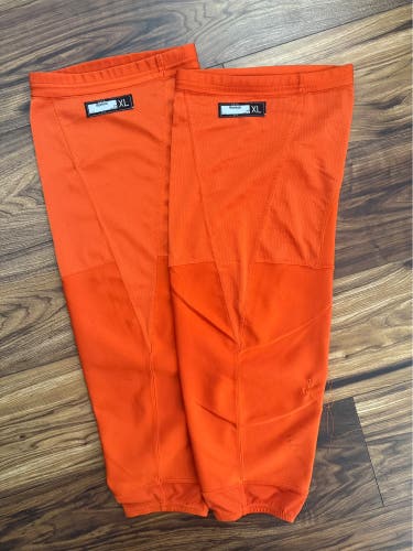 Pro Stock Reebok XL Philadelphia Orange practice Hockey Socks