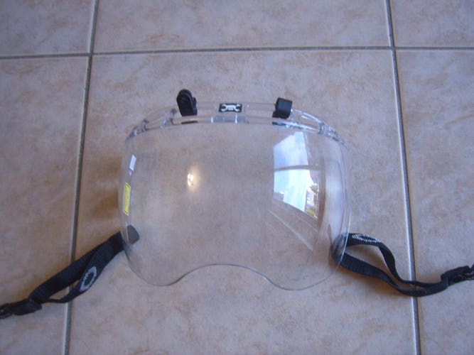 Used Oakley Type 4 Hockey Helmet Aviator Visor with Hardware and Straps