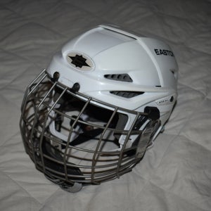 Easton Stealth S9 Hockey Helmet w/4000S Cage, White, Medium