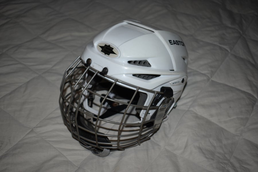 Easton Stealth S9 Hockey Helmet w/4000S Cage, White, Medium