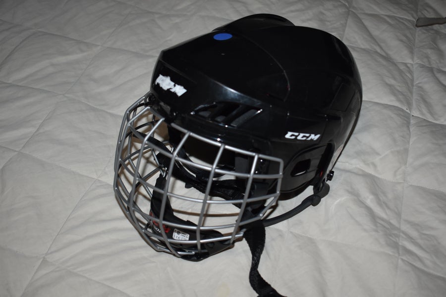 CCM 50 Hockey Helmet w/FM50 Cage (12/2026), Black, Small