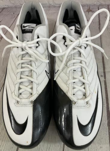 Nike Get Fast Football Speed TD Mens Size 16 Lace Up Cleats Padded Heel White