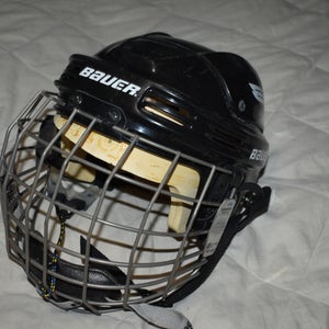 Bauer HH3000XL Hockey Helmet w/ FM4000M Cage, Black, Medium
