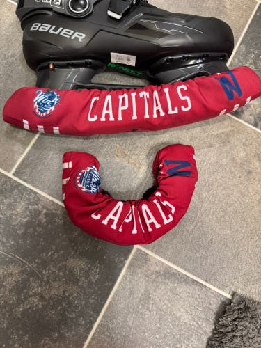 *RARE* Washington Capitals Used 2015 Winter Classic Ice Hockey Skate Guards