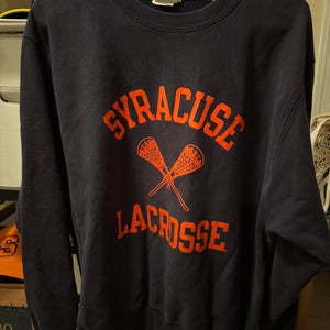 Vintage reverse weave SU lacrosse crewneck (large)