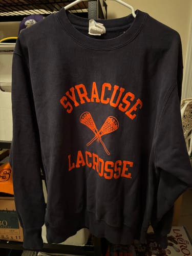Vintage reverse weave SU lacrosse crewneck (large)