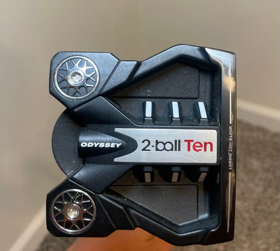 Black Odyssey Mallet 2-Ball Ten Right Handed Putter Uniflex 34" (New)