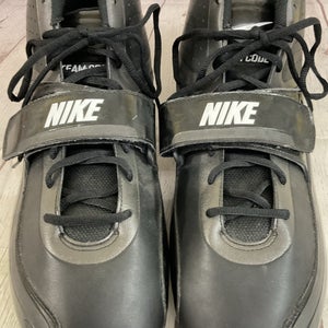 Nike Team Code Mens Size 16 Football Cleats Lace Up Strap Padded Heel Foam Black