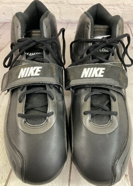 Nike Team Code Mens Size 16 Football Cleats Lace Up Strap Padded Heel Foam Black