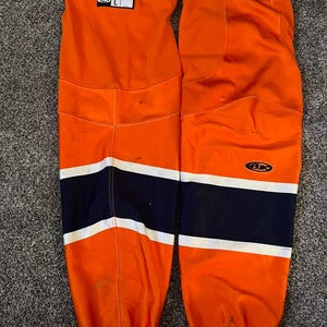 LWorcester Raiders Orange Senior Large Athletic Knit Socks Pro Stock (Used)