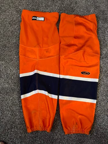 LWorcester Raiders Orange Senior Large Athletic Knit Socks Pro Stock (Used)