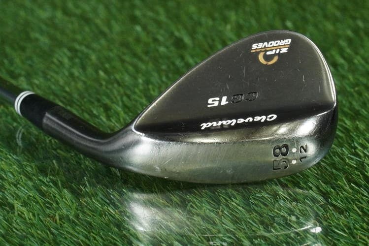 CLEVELAND CG15 LOB WEDGE BLACK PEARL ZIP GROOVES TRACTION WEDGE FLEX RH 58 12
