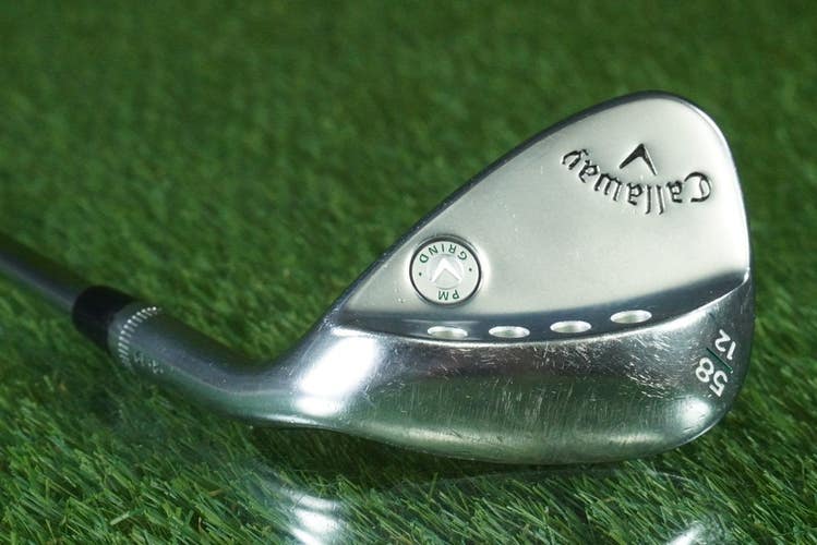 CALLAWAY PM GRIND 2019 58 12 LOB WEDGE CHROME DYNAMIC GOLD X100 EXTRA STIFF RH