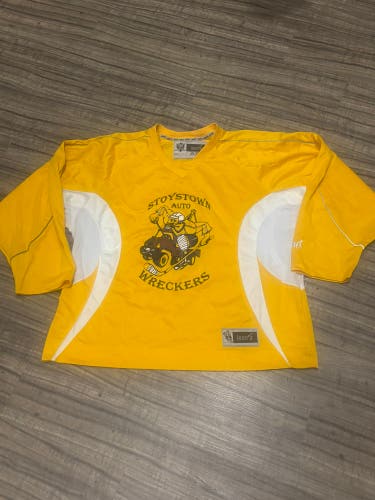 Ice Hockey Jersey Adult XL Yellow with White Number 2