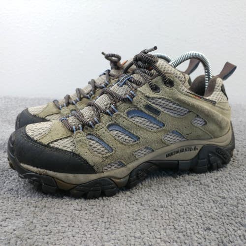 Merrell Moab Waterproof Trail Hiking Shoes Womens Size 8 Sneakers Tan Brown