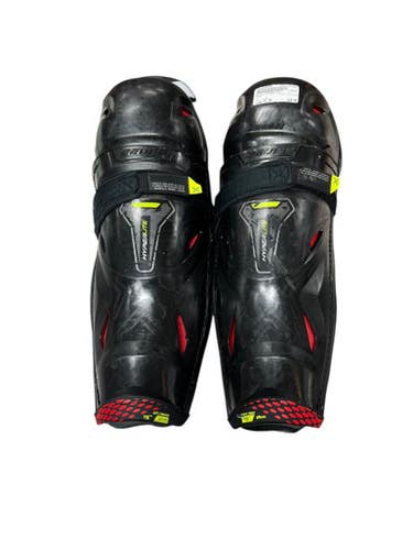 Used Bauer HYPERLITE Senior Shin Guards Black 15" 11833-S000166700