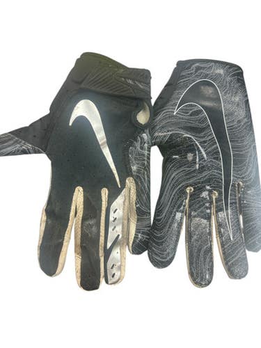 Used Nike VAPOR JET FB Gloves Black And Silver LG 11862-S000091370