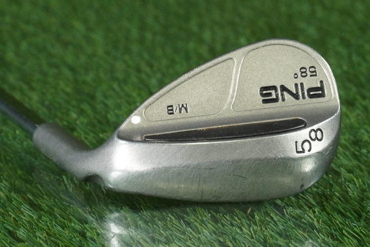 PING M/B LOB WEDGE STEEL SHAFT WHITE DOT RH 58 ~ LOOK!!