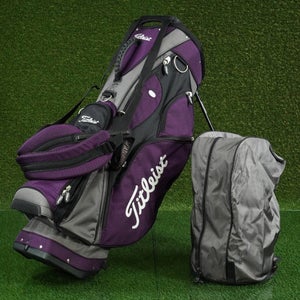 TITLEIST PREMIUM STAND BAG 7 WAY DIVIDERS GOLF BAG, PURPLE / GRAY ~ WOW!!