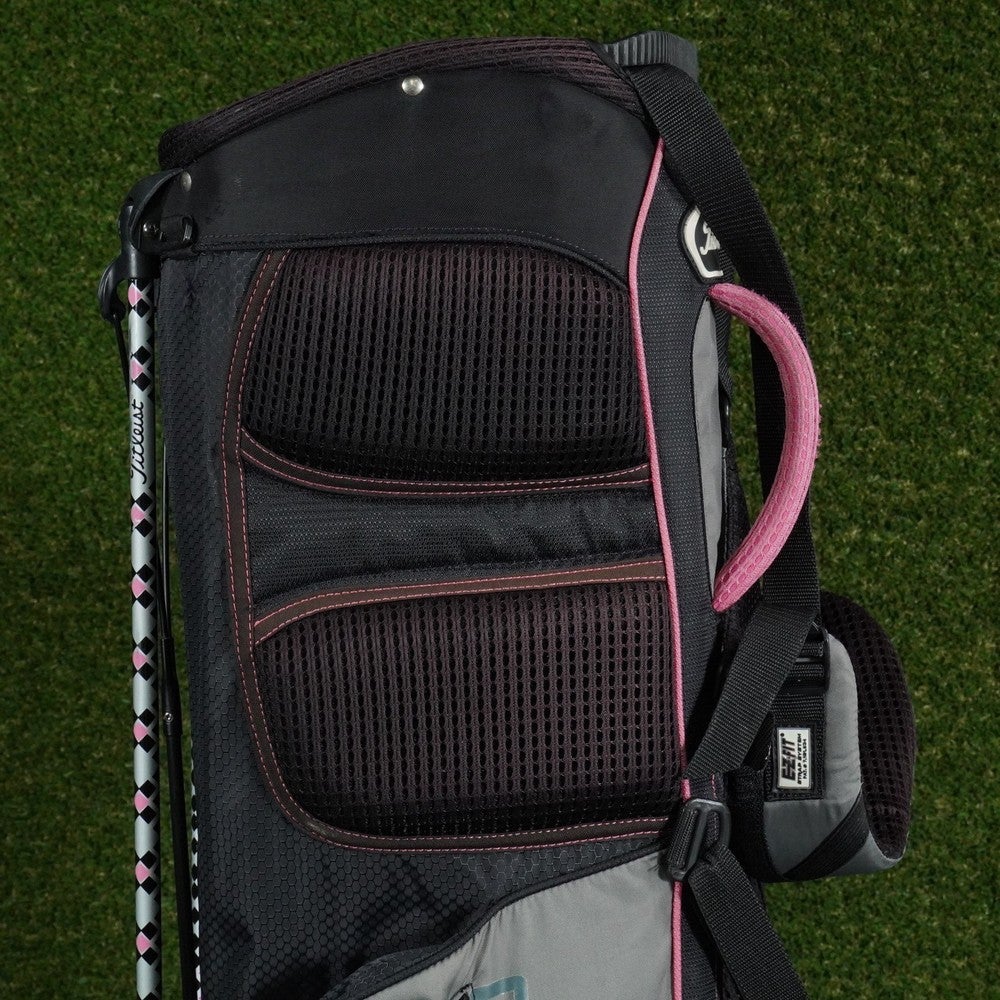 TITLEIST LIGHTWEIGHT STAND BAG 4 WAY DIVIDERS GOLF BAG PINK / GRAY