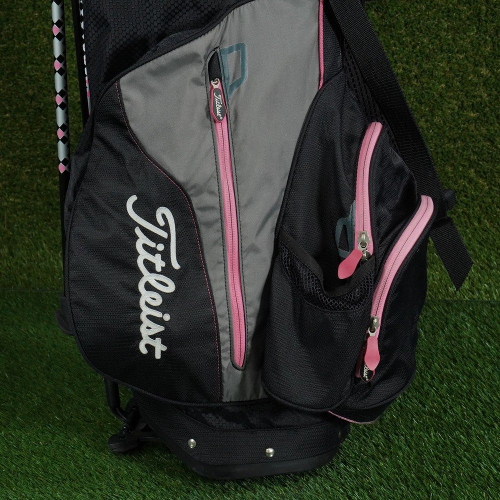 Titleist スタンドバッグ ブラック/ピンク TITLEIST LIGHTWEIGHT STAND BAG 4 WAY DIVIDERS GOLF BAG PINK / GRAY
