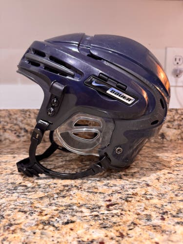 Large Nike Bauer Hockey NBH9500 Helmet Navy(Used)