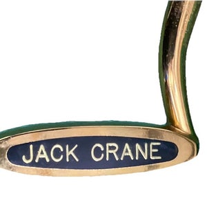 24k Gold Plated Jack Crane Commemorative Mid-Mallet Putter RH 35 Leather Grip HC