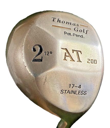 Thomas Golf AT 200 Stainless 2 Wood 12* RH Stiff Steel 43" Nice Factory Grip