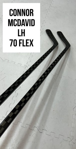 Senior(2x)Left Connor McDavid 70 Flex ProBlackStock™ Unbranded Pro Stock Hockey Sticks